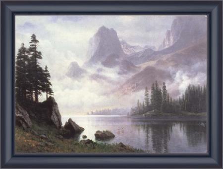 framed  Albert Bierstadt Mountain of the Mist, Ta3139-1